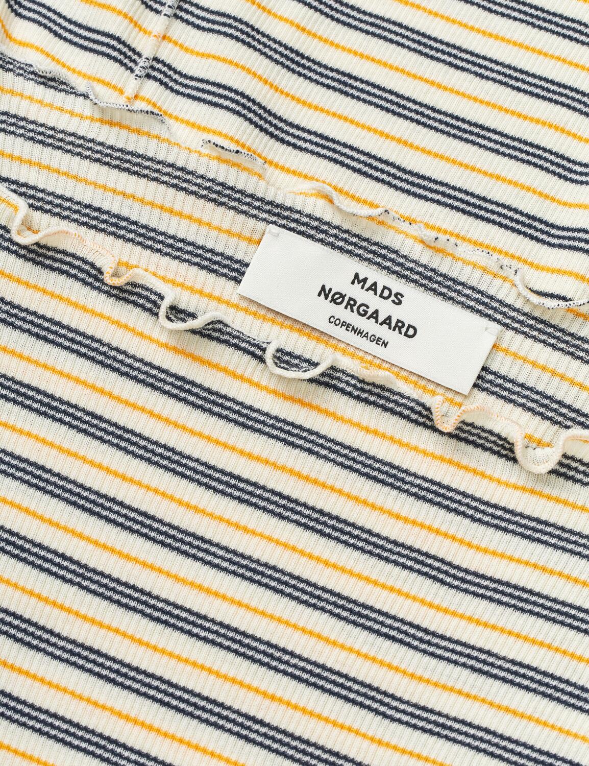 2X2 Cotton Stripe Siri langærmet t-shirt - Vanilla Ice/Sky Captain/Zinnia